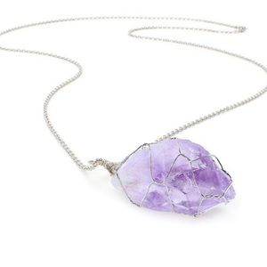 Amethyst Silver Necklace